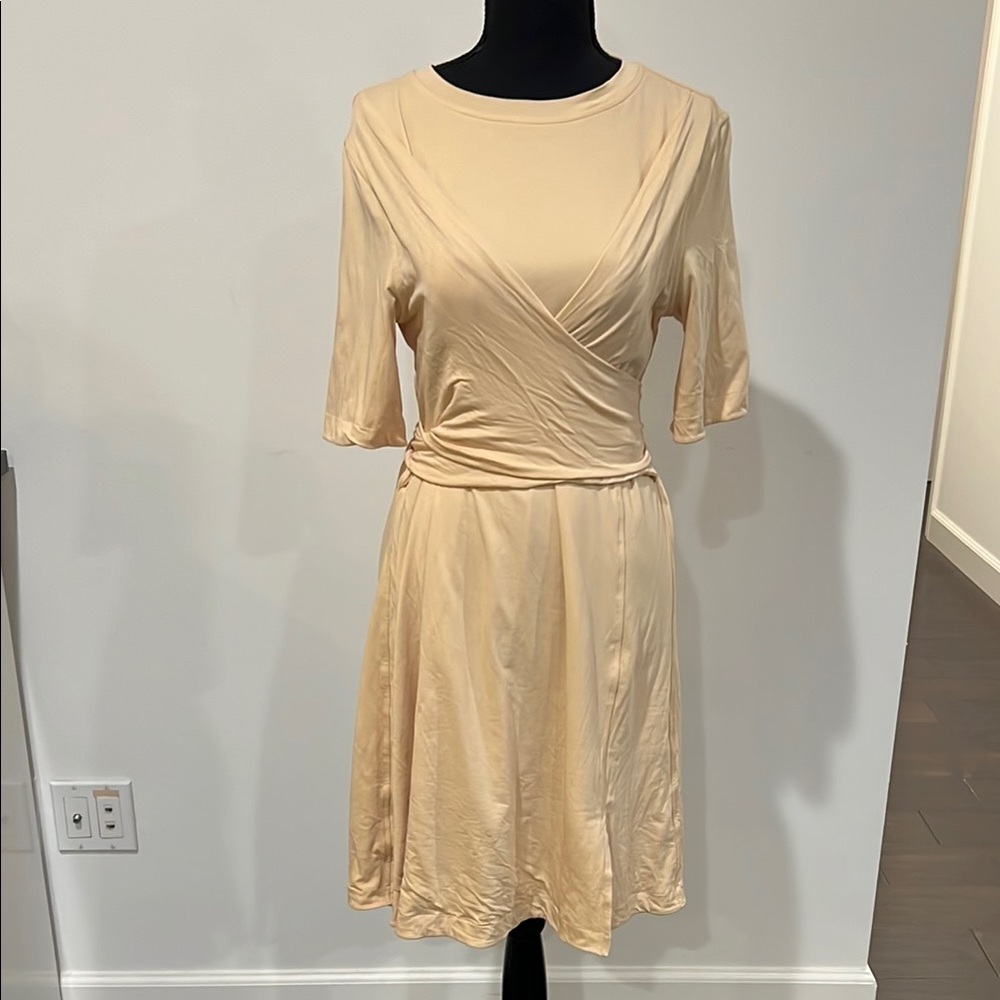 Lululemon cotton wrap front t-shirt dress - prosecco - Picture 4 of 7